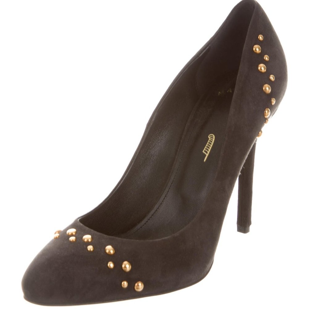 MAIYET Studded Suede Pumps 38
